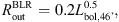 $$ {R}_{\mathrm{out}}^{\mathrm{BLR}}=0.2{L}_{{\mathrm bol},46}^{0.5}, $$