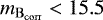 $m_{{\mathrm{B}_{\mathrm{corr}}}} < 15.5$