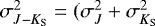 $\sigma^2_{J-K_{{\textrm{S}}}} = (\sigma_{J}^2 &#x002B; \sigma_{{K}_{{\textrm{S}}}}^2$