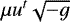 $\mu u^t \sqrt{-g}$