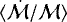 $\langle \dot{\mathcal{M}}/\mathcal{M} \rangle$