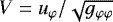 $V = u_{\varphi}/\sqrt{g_{\varphi\varphi}}$