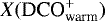 $X(\textrm{DCO}^&#x002B;_{\textrm{warm}})$