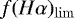 $f(H\alpha)_{\mathrm{lim}}$
