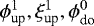 $\phi_{\text{up}}^1,\xi_{\text{up}}^1,\phi_{\text{do}}^0$