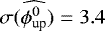$\sigma(\widehat{\phi_{\text{up}}^0}) = 3.4$
