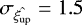 $\sigma_{\hat{\xi_{\text{up}}}} = 1.5$