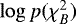 $\log p (\chi^{2}_{B})$