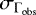 $\sigma_{{{\mathrm{\Gamma}}}_{\textrm{obs}}}$
