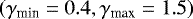 $\left(\gamma_{{\textrm{min}}}=0.4,\gamma_{{\textrm{max}}}=1.5\right)$