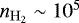 $n_{\mathrm{H}_2} \sim {10^{5}}$
