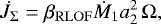 \begin{equation*} \dot{J}_{\mathrm\Sigma} = {\beta}_{\mathrm{RLOF}} \dot{M}_1 a_2^2\,{\mathrm\Omega},\end{equation*}