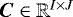 $\vec{C}\in \mathbb{R}^{I \times J}$