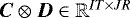$\vec{C}\otimes\vec{D}\in \mathbb{R}^{IT \times JR}$