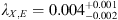 $\lambda_{X,E} = {0.004}_{-0.002}^{+0.001}$