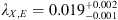 $\lambda_{X,E} = {0.019}_{-0.001}^{+0.002}$