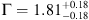 $ \mathrm{\Gamma }=1.8{1}_{-0.18}^{+0.18}$