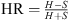 $ \text{HR}=\frac{H-S}{H+S}$