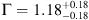 $ \rm{\Gamma}=1.18_{-0.18}^{+0.18}$