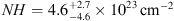 $ N_H=4.6_{-4.6}^{+2.7}\,\times\,10^{23}\;\rm{cm}^{-2}$
