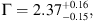 $ \rm{\Gamma}= {2.37}_{-0.15}^{+0.16},$