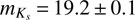 $ {m}_{{K}_s}=19.2\pm 0.1\thinspace \mathrm{mag}$