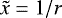 $\tilde{x} = 1/r$