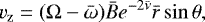 \begin{equation*} {v_{\mathrm{z}}} = (\mathrm{\Omega} - {\bar{\omega}}) {\bar{B}} e^{-2{\bar{\nu}}} {\bar{r}} \sin\theta, \end{equation*}