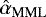 $\hat{\alpha}_{\textrm{MML}}$
