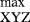 $_{\mathrm{XYZ}}^{\textrm{max}}$