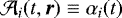 ${\cal A}_{i} (t, \vec{r}) \equiv \alpha_{i}(t)$