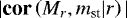 $|\textbf{cor}\left(M_r,m_{\textrm{st}}|r\right)|$