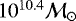 $10^{10.4}\mathcal{M}_{\odot}$