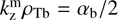 $ \textstyle k_\mathrm z^\mathrm m\rho_\text{Tb}=\alpha_\mathrm b/2 $