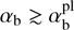 $ \textstyle\alpha_\mathrm b\gtrsim\alpha_\mathrm b^\text{pl} $