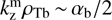 $ \textstyle k_\mathrm z^\mathrm m\rho_\text{Tb}\sim\alpha_\mathrm b/2 $