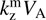 $ \textstyle k_\mathrm z^\mathrm mV_\mathrm A $