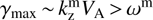 $ \textstyle\gamma_\max\sim k_\mathrm z^\mathrm mV_\mathrm A>\omega^\mathrm m $
