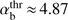$ \alpha_\text{b}^\text{thr}\approx4.87 $