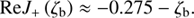 $$ \mathrm{Re}J_+{(\zeta_\mathrm b)}\approx-0.275-\zeta_\mathrm b. $$