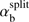 $ \alpha_\text{b}^\text{split} $