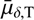 $ {\overline\mu}_{\delta, \mathrm T}, $