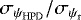 $\sigma_{\psi_{\mathrm{HPD}}}/\sigma_{\psi_{\mathrm{r}}}$