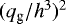 $(q_{\textrm{g}}/h^3)^2$