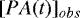 $[PA(t)]_{obs}$