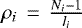 $\rho_i\,=\,\frac{N_i-1}{l_i}$