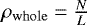 $\rho_{\mathrm{whole}}=\tfrac{N}{L}$