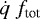 $\dot{q} \; f_{\textrm{tot}}$
