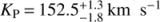 $ K_\mathrm P=152.5_{-1.8}^{+1.3}\;\mathrm{km}\;\mathrm s^{-1} $