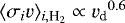 $\langle \sigma_i v \rangle_{i,\textrm{H_2}} \propto {v_{\textrm{d}}}^{0.6}$
